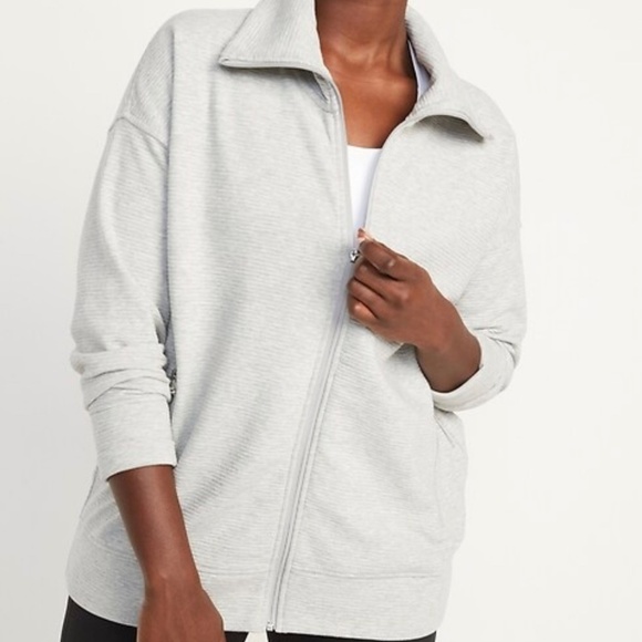 OLD NAVY Long Sleeve Dynamic Fleece Ribbed Performance Jacket Full Zip Sz XL - Picture 9 of 11